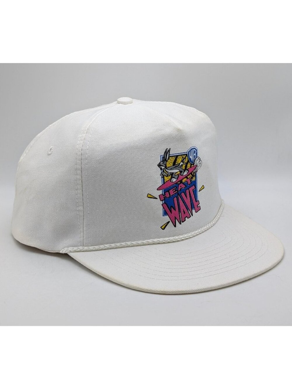 Vintage Warner Bros Heat Wave Bugs Bunny WB Hat Retro Snapback 90s Rope Trucker